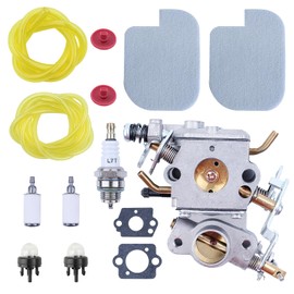 AUMEL Carburetor Kit Air Fuel Filter Line Gasket Tune-Up Kit for Poulan Pro PP4218A 18" 42CC Chainsaw
