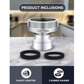 MOJOCO Dishwasher Faucet Adaptor - 2 Pack Portable Washer Faucet Snap Adapter for Bathroom, Kitchen Sink, Garden - Water Inlet Connector Accessories, Compatible for Washing Machine