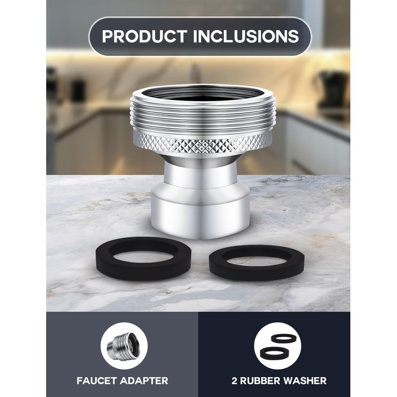 MOJOCO Dishwasher Faucet Adaptor - 2 Pack Portable Washer Faucet
