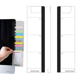 GXGM Pack of 2 Office Gadgets, Transparent Acrylic Office Items, Desk Accessories, Monitor, Memo Board, Computer Message Board, Office Supplies for Men and Women, Computer Sticky Note Holder