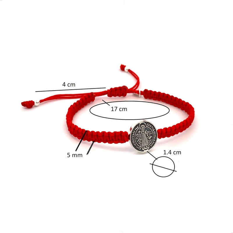Agalea | Pulsera de san benito de plata ley 925,