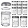 WELLIFE 12 Pack 16 oz Mason Jars with Lids, Wide