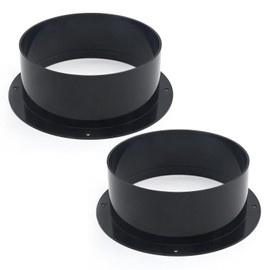 VIKKSAER 6 Inch Duct Connector Flange (2 Pack), 150mm Dryer Vent Hose Connector for Air Heating Cooling Ventilation System, ABS Round Air Conditioner Connector Exhaust Hose Flange