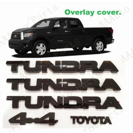 Toyota OEM OVERLAY Gloss black Door Rear Tailgate Tundra 4X4 Toyota Emblem 2007-2013 Tundra