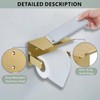 DIYZON Toilet Paper Holder with Shelf, Heavy-Duty Stainless Steel Bathroom