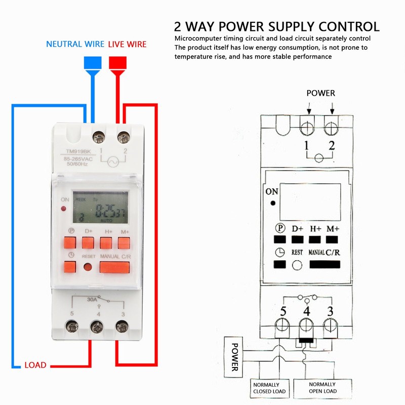 Pool Pump Timer, 7 Day 28 On Off Programmable Timer