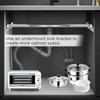 Stainless Steel Undermount Sink Brackets Upgrade Horizontal Sink Support,27"-39" Adjustable