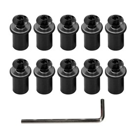 10Pcs Motorcycle Windshield Bolt Screw Kit, M5x16mm Aluminum Alloy Motorbike Windscreen Body Mounting Bolts Nuts, 5mm Fairing Fasteners Screws Bolts Nuts for Motorcycle Fairings