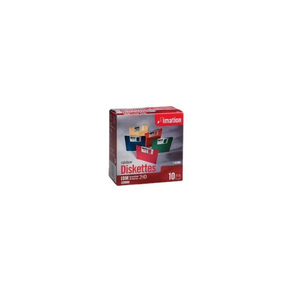 Imation - Diskette 3.5 Dshd 10Pk Rainbow