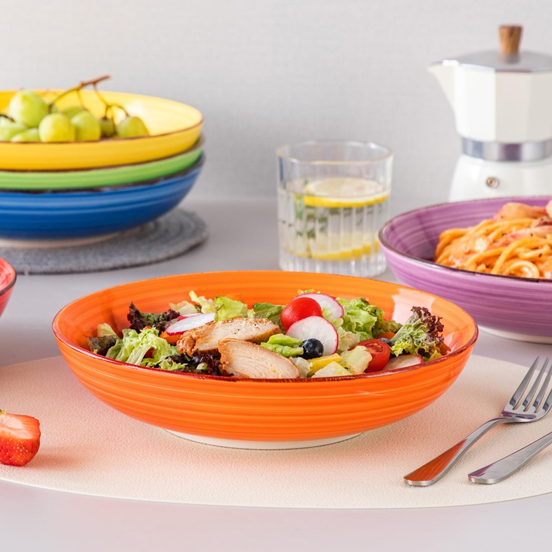 vancasso Bonita Pasta Bowls Set of 6, 50oz Large Salad