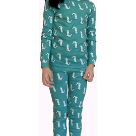 LittLong 12M-5Y - Conjunto de pijama de 2 piezas para niños y niñas, 100% algodón LLAMA, Azul, 12-18 Meses