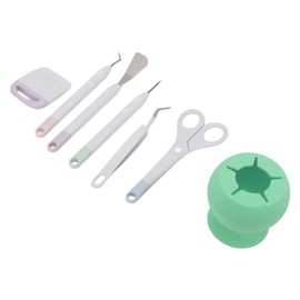 DIY Craft Tools Easy Operation Crafting Tools with Silicone Storage Box for Paper Cutting Engraving ScrapbookGreen