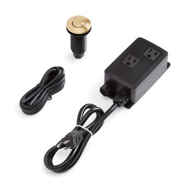 Dual Outlet Sinktop Air Switch, Brushed Gold