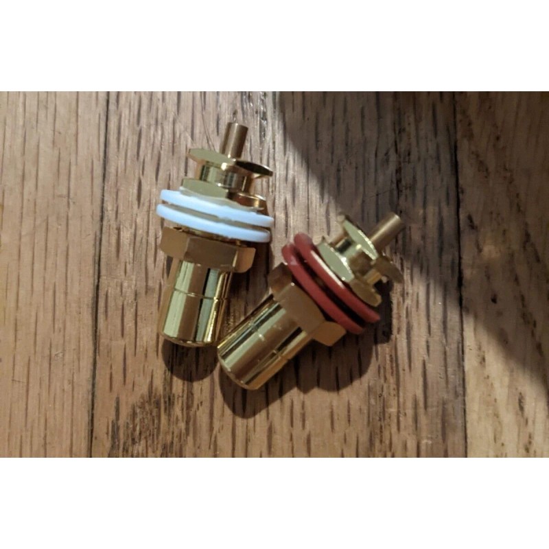 CMC 4pcs High End RCA Socket Jack Solid Brass Gold