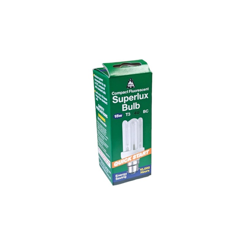 2X Bell 15W (75W) 4U T3 ECO Compact Stick Bulb,