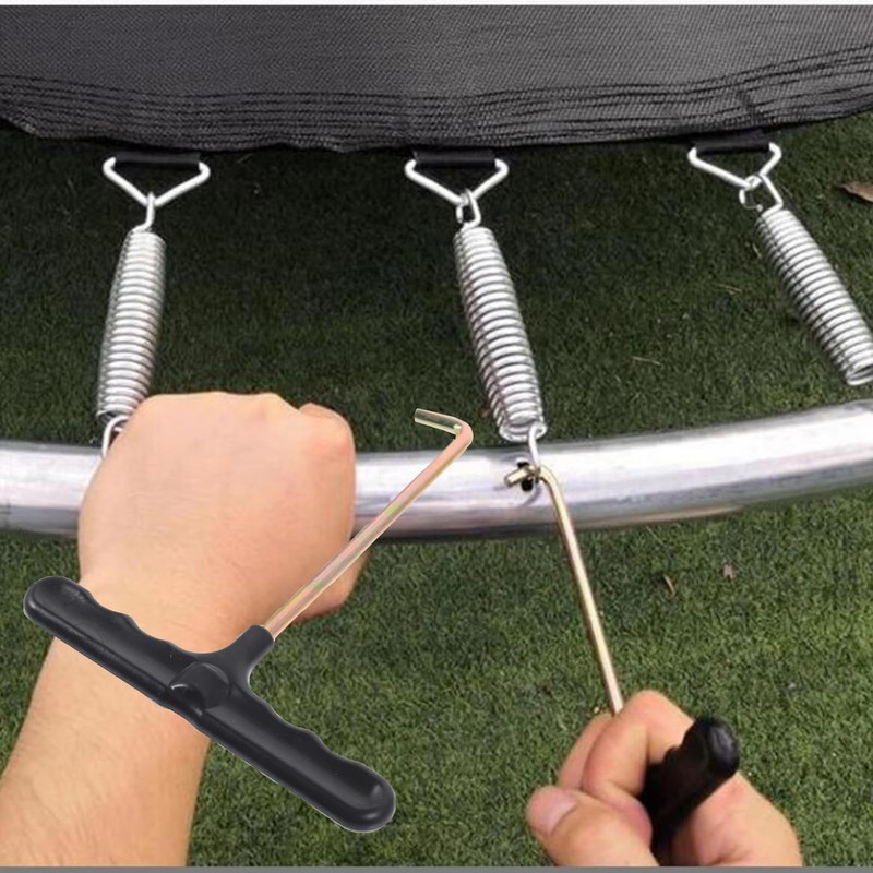 SquEqu 4 Pack Trampoline Spring Pulling Tool T-Hook Extension Puller