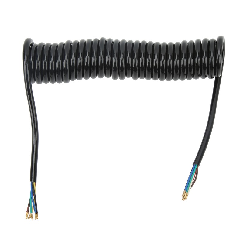 Trailer Extension Coiled Cable 12.8ft 20AWG 7 Core Polyurethane Copper