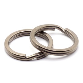 TUNUKE Ti Titanium Ring, Keychain, Key Ring, Key Hook, Carabiner, Metal Fitting, Lightweight, Rust-resistant, High Strength