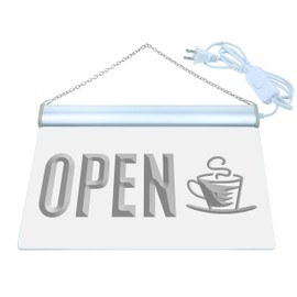 ADV PRO J799 B Open Coffee Cup Shop Cafe Tea Neon Light Sign Light Neon Light Lighting Advertisement