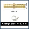 INFINAUTO 1 Set 8mm Copper Hose Barb Fitting Connector with