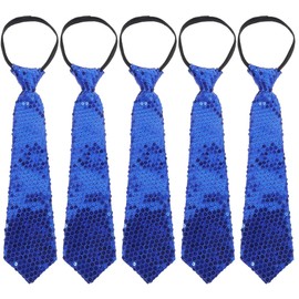 TOYANDONA 5 Stück Pailletten-Krawatten mit Schleife, kurz und dünn, für Kostüm, Rollenspiel, Party, Show, 5 Stück