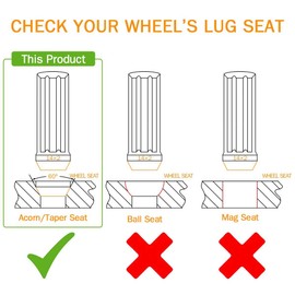 GAsupply 14x2 Lug Nuts Black, 32pcs M14x2.0 Spline Lug Nuts Closed End Drive Tuner Acorn, 2" 50mm Tall for Aftermarket Wheel Nuts, with 1 Key