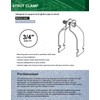 Highcraft CLST-GE34-10 Strut Clamp Electro Galvanized Steel, for 3/4 in.