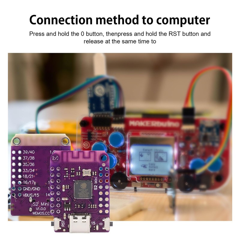 APKLVSR Pack of 5 ESP32 S2 Mini V1.0.0 Module Based