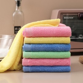 Easy-to-clean bamboo dishcloth, 5-piece set, kitchen magic dishcloth, Chinese dishcloth, bamboo dishcloth (30*30cm) - 4-piece set / 잘 닦이는 대나무행주 5종세트 주방 요술행주 중국행주 , 대나무행주(30*30cm)-4종세트
