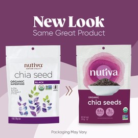Nutiva Organic, Premium Chia Seeds, Black, 6 Ounce