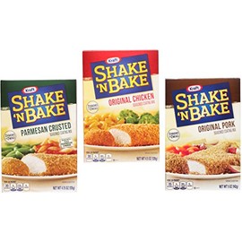 Shake N Bake Variety Bundle: (1) Original Pork 5oz, (1) Original Chicken 4.5oz, and (1) Parmesan Crusted 4.75oz (3 Pack Total)