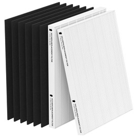 CFKREYA 2 Pack True HEPA Replacement Filter for Fellowes AeraMax 290/300/DX95 Purifiers and HF-300/AP-300PH, Fits Part# 9287201 & 9324201, 2 HEPA Filter and 6 Carbon Filter