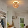 Boho Ceiling Light Fixture, Coastal Handmade Woven Light Fixtures Ceiling