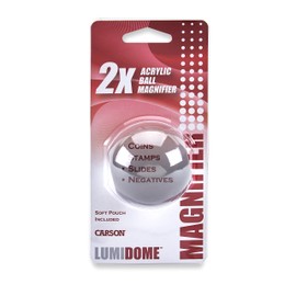 Carson LumiDome 2x Power Acrylic Ball Loupe Magnifier with 2.0 Inch Base (LD-33)