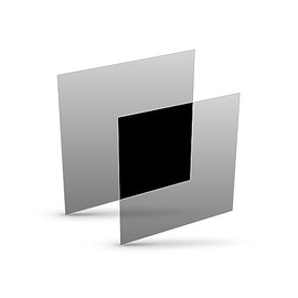 Polarizing filters, circular 0 ° / 0 °, 2 piece set (L + R) 100 x 100 x 0.5 mm, Polarizer type ST-37-50