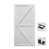 S&Z TOPHAND® 44in x 84in MDF White Barn Door, 21-60in