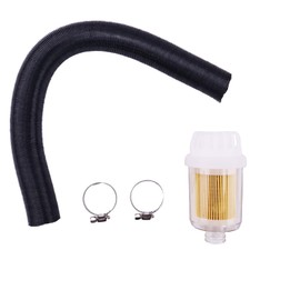 ZTUOAUMA Diesel Heater 25mm Air Intake Pipe Hose with Air Intake Filter and Seal Clamps Compatible with Eberspacher Webasto Airtronic D2 D4 D1LC and More Chinese Diesel Heater 2KW 5KW