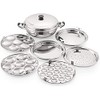 Tabakh Stainless Steel Multi Kadai with Steamer Plate, Mini Idli