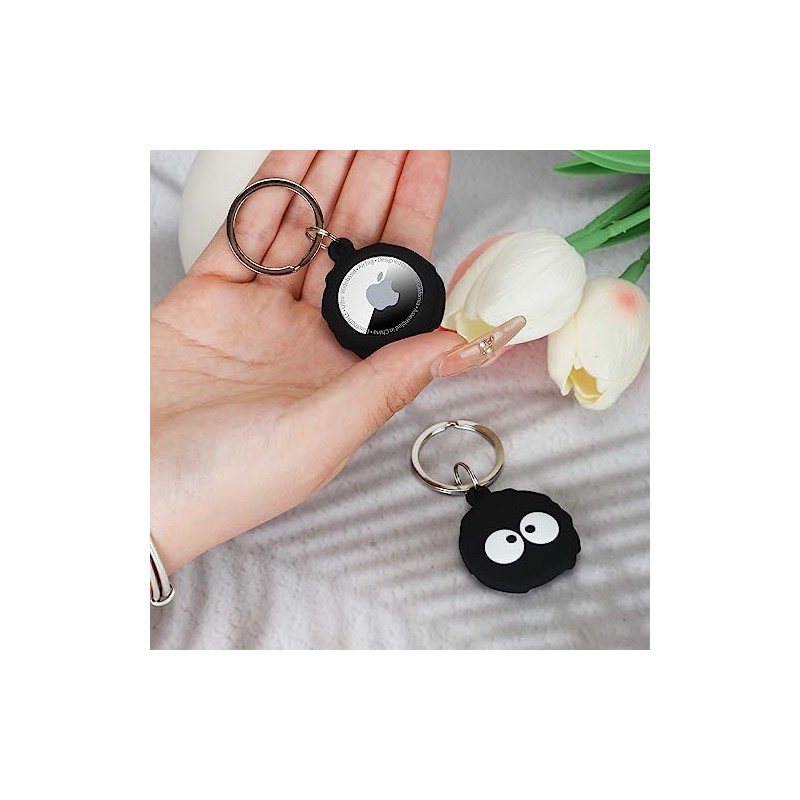 Soft Silicone AirTag Key Ring Case - Anti-Lost Protector