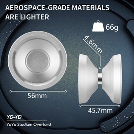 Yoyo Unresponsive para jugadores avanzados profesionales, Yoyos de metal para niños principiantes, yoyos de metal Hksod para adultos con rodamientos Yo Yo Accesorios - Sliver