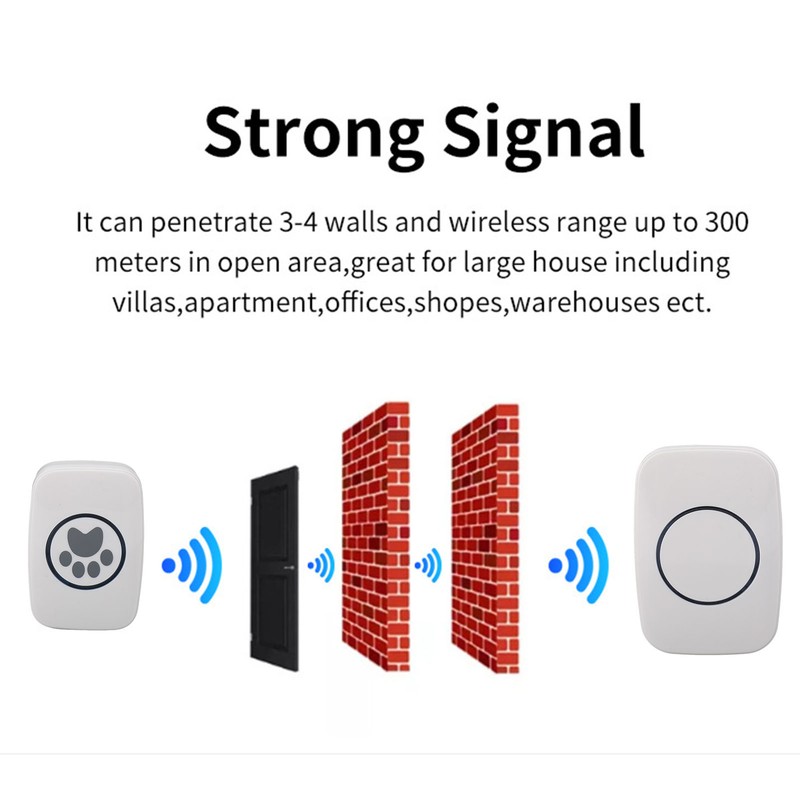 Smart Dog Door Bell Portable Intelligent Sensing Wireless Dog Doorbell