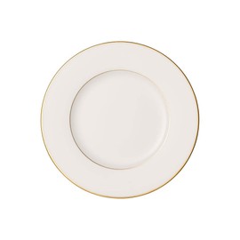 Villeroy & Boch Signature Anmut Gold Breakfast Plate, Diameter 22 cm, White/Gold