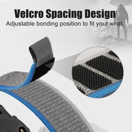 ANCOOL Fenix 7X/6X/5X Band, 26mm Easy Fit Nylon Straps Compatible for Garmin Fenix 3/5X Plus/6X Pro/Tactix Delta/Enduro 2 Bands(Blue/Grey)