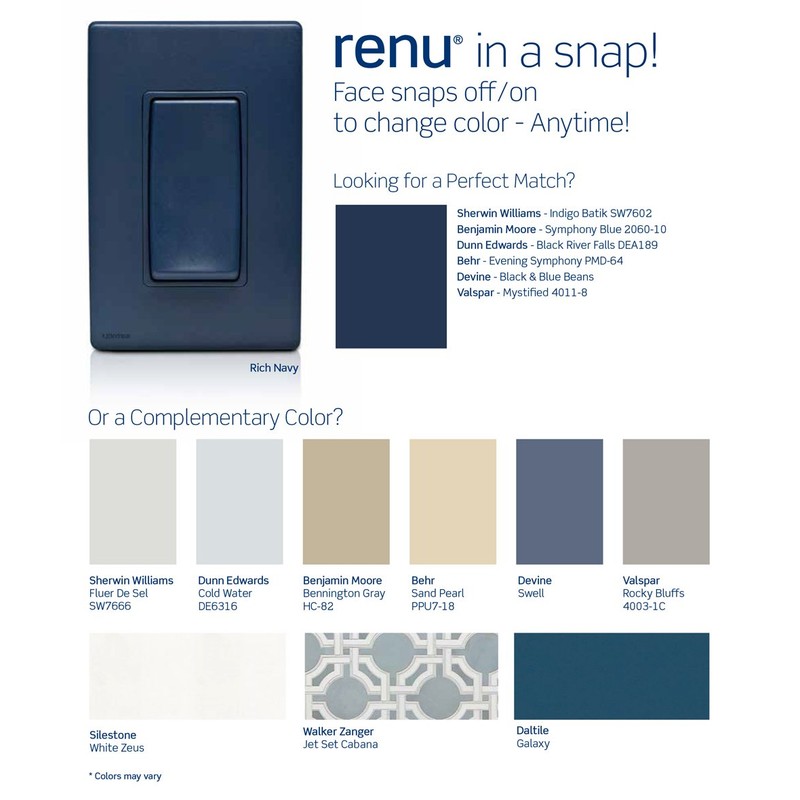 Leviton Renu Coordinating Remote Dimmer Color Change Kit, RKDCD-RN, Rich