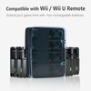 Battery Charger for Wii & Wii U Remote Controller,4pcs 2800mAh