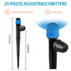 Gardrip 25 Pieces Drip Emitters Fan Shape with Stake for