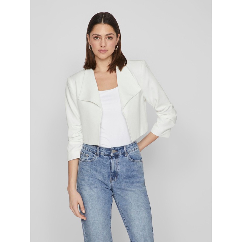 Vila Female Blazer Short Open, Cloud dancer