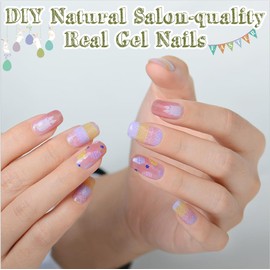 Gel UV Stickers, Nagelsticker, Ostern Gel Nagelfolie Härtend, UV Nagelfolie Selbstklebend Hase Nägelsticker Gellack Wraps Aufkleber Nail Art Strips für Nagel(12PCS)