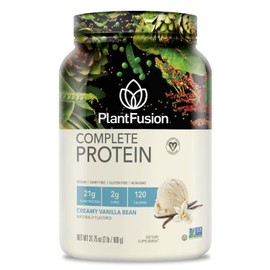 PlantFusion Complete Vegan Protein Powder - Plant Based Protein Powder With BCAAs, Digestive Enzymes and Pea Protein - Keto, Gluten Free, Soy Free, Non-Dairy, No Sugar, Non-GMO - Vanilla Bean 2 lb