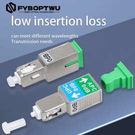 fyboptwu SC/UPC Male to SC/APC Female Singlemode Fiber Adapter，20pc